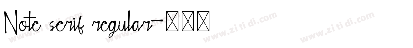 Note serif regular字体转换